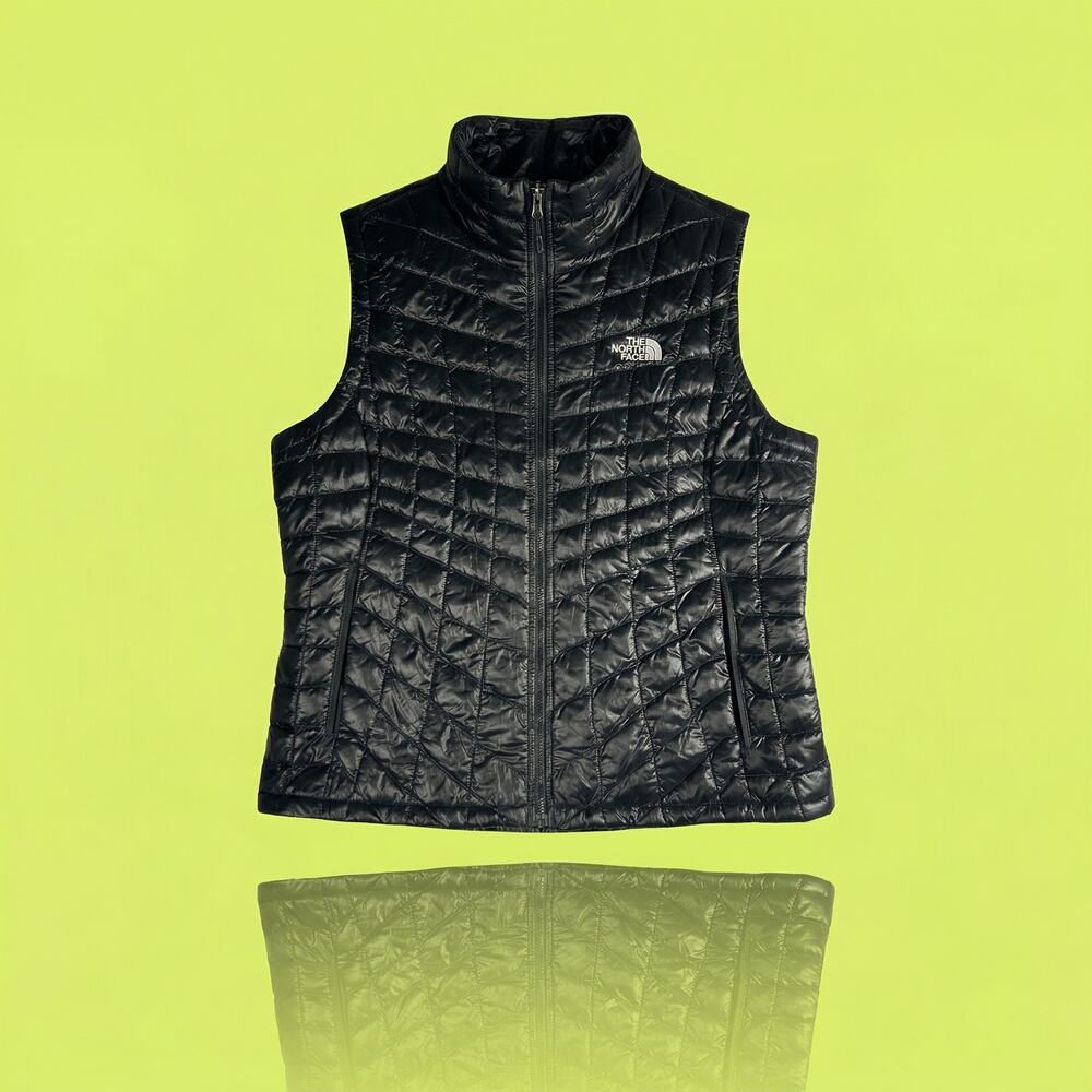 The North Face Women's Large Black Puffer Vest, 700 Down Fill Nuptse Style Shell